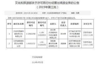 文化和旅游部擴(kuò)大出境游經(jīng)營主體，兩家旅行社獲準(zhǔn)開展出境游業(yè)務(wù)